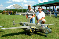 Bob and Lyle Vasser with B-25, Miss B Havin