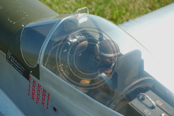 Cockpit detail of P-51, Old Crow